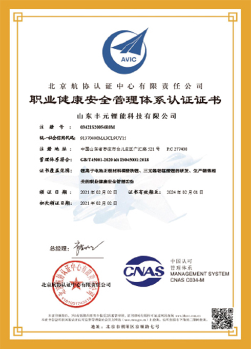 职业健康安全管理体系认证 ISO45001:2018
